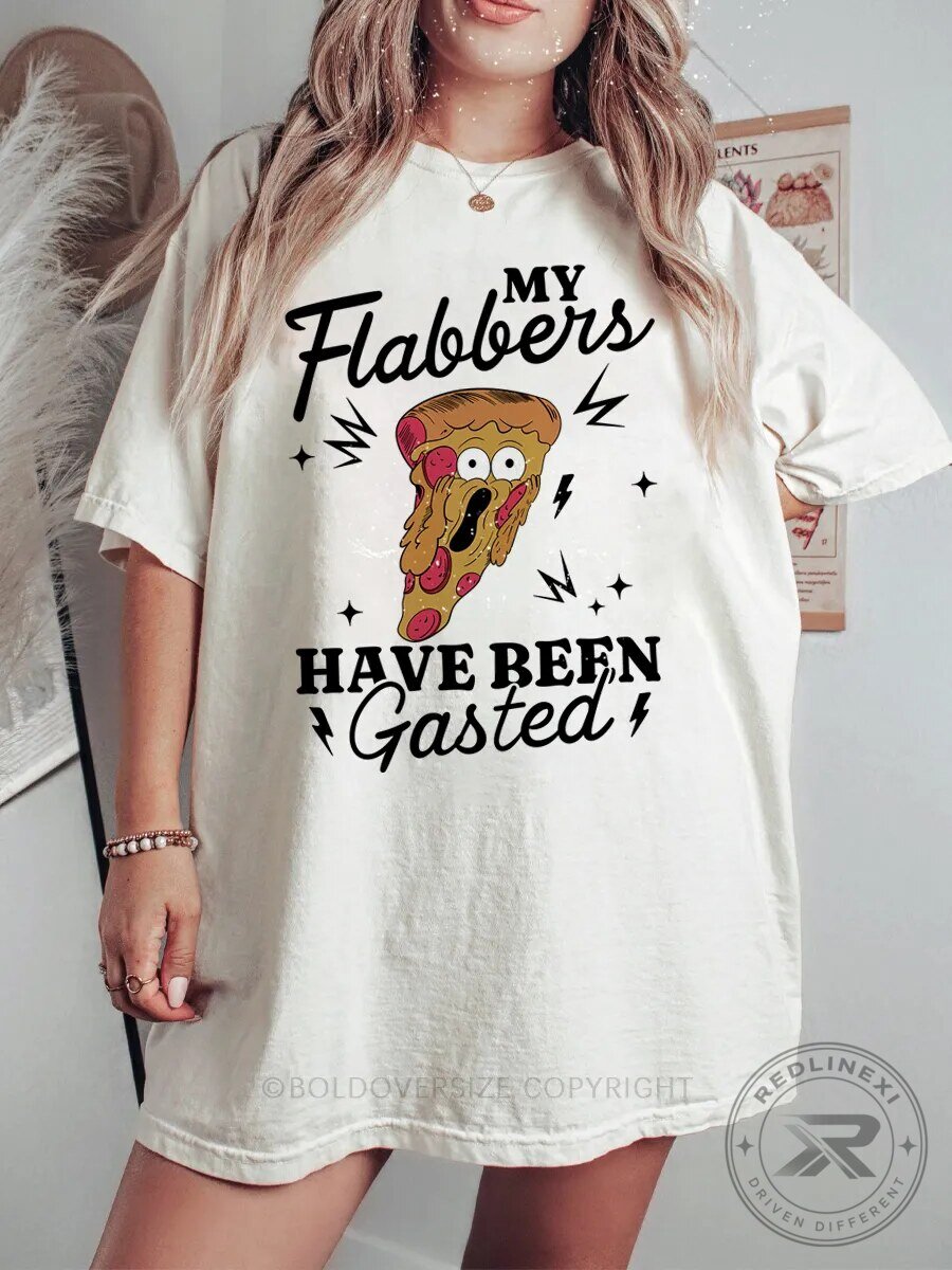 Funny Pizza My Flabbers Have Been Gasted Vintage Style T-Shirt